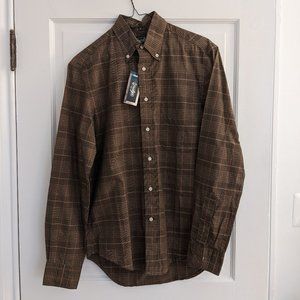 Gitman Vintage Poplin Long Sleeve Shirt Brown Check